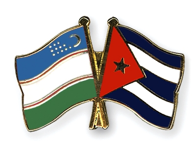 Fahnen Pins Usbekistan Kuba