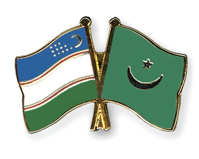 Fahnen Pins Usbekistan Mauretanien