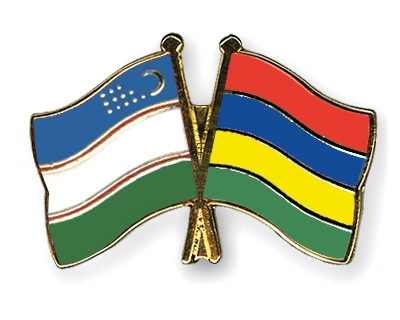 Fahnen Pins Usbekistan Mauritius