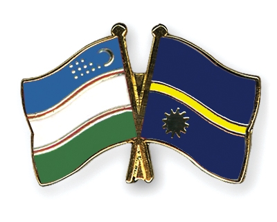 Fahnen Pins Usbekistan Nauru