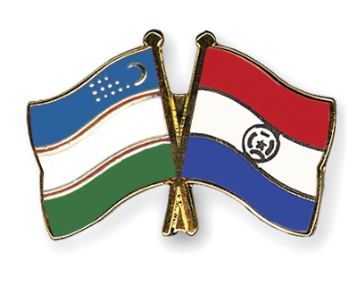 Fahnen Pins Usbekistan Paraguay