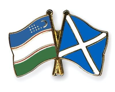Fahnen Pins Usbekistan Schottland