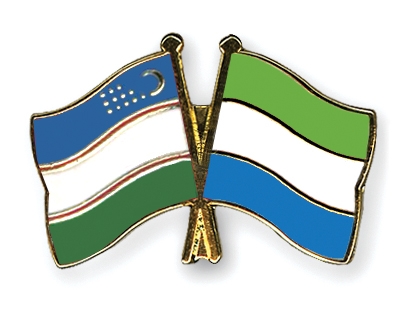 Fahnen Pins Usbekistan Sierra-Leone