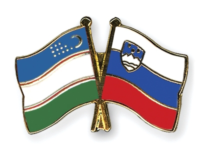 Fahnen Pins Usbekistan Slowenien