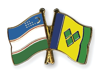 Fahnen Pins Usbekistan St-Vincent-und-die-Grenadinen