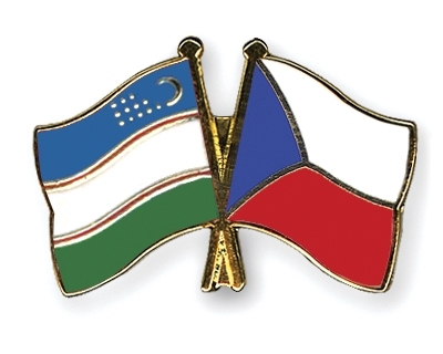 Fahnen Pins Usbekistan Tschechische-Republik