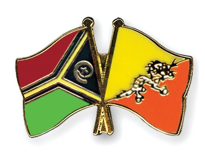 Fahnen Pins Vanuatu Bhutan