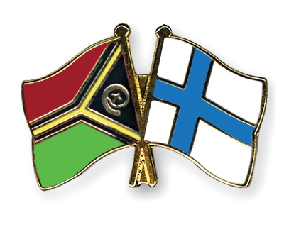 Fahnen Pins Vanuatu Finnland