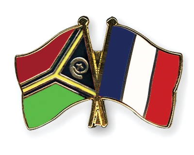 Fahnen Pins Vanuatu Frankreich