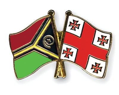 Fahnen Pins Vanuatu Georgien