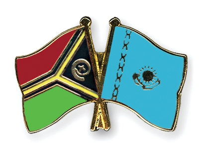 Fahnen Pins Vanuatu Kasachstan