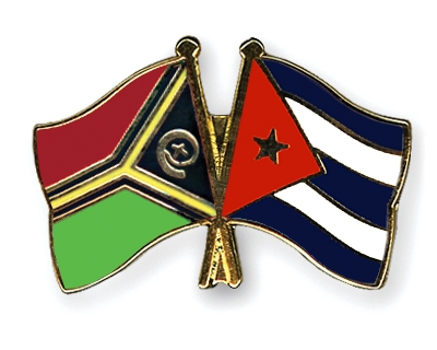 Fahnen Pins Vanuatu Kuba