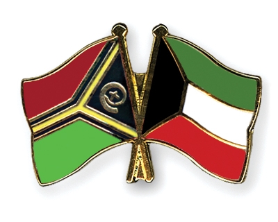 Fahnen Pins Vanuatu Kuwait