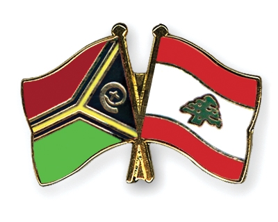 Fahnen Pins Vanuatu Libanon