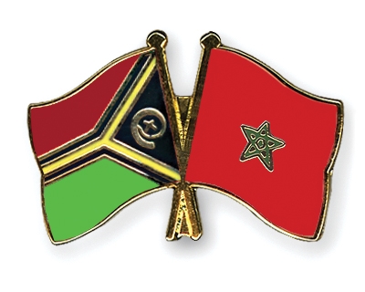Fahnen Pins Vanuatu Marokko