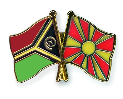 Fahnen Pins Vanuatu Mazedonien