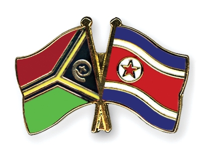 Fahnen Pins Vanuatu Nordkorea