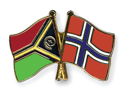 Fahnen Pins Vanuatu Norwegen