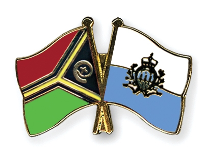 Fahnen Pins Vanuatu San-Marino