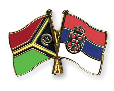 Fahnen Pins Vanuatu Serbien