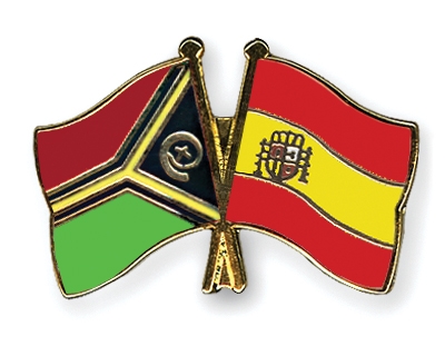 Fahnen Pins Vanuatu Spanien