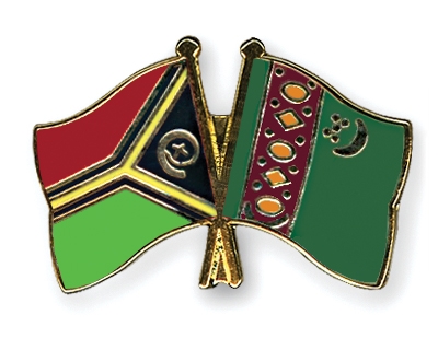 Fahnen Pins Vanuatu Turkmenistan