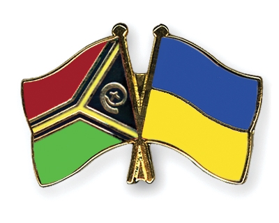 Fahnen Pins Vanuatu Ukraine