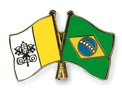 Fahnen Pins Vatikanstadt Brasilien