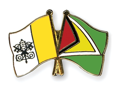 Fahnen Pins Vatikanstadt Guyana