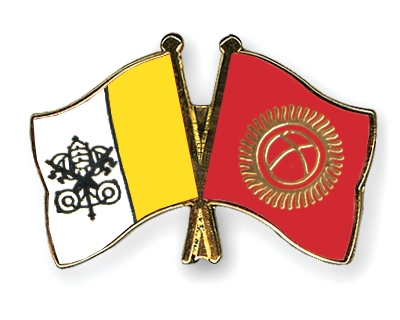 Fahnen Pins Vatikanstadt Kirgisistan