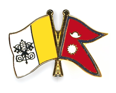 Fahnen Pins Vatikanstadt Nepal