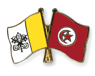Fahnen Pins Vatikanstadt Tunesien