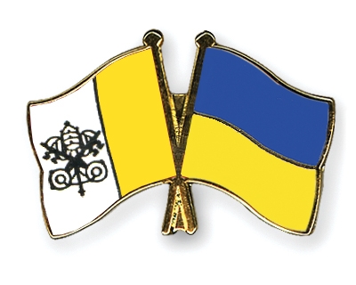 Fahnen Pins Vatikanstadt Ukraine