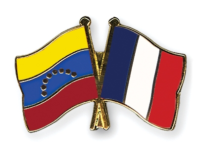 Fahnen Pins Venezuela Frankreich