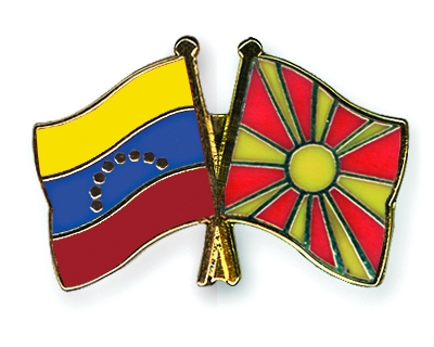 Fahnen Pins Venezuela Mazedonien