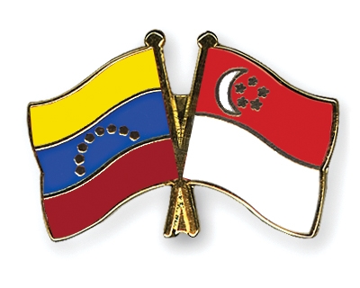 Fahnen Pins Venezuela Singapur