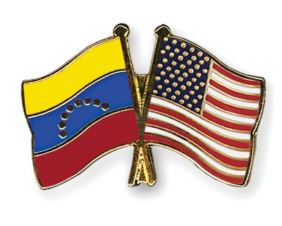Fahnen Pins Venezuela USA