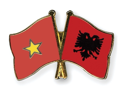 Fahnen Pins Vietnam Albanien