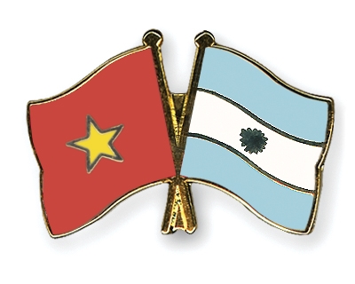 Fahnen Pins Vietnam Argentinien