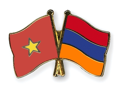 Fahnen Pins Vietnam Armenien