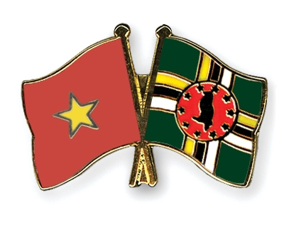 Fahnen Pins Vietnam Dominica