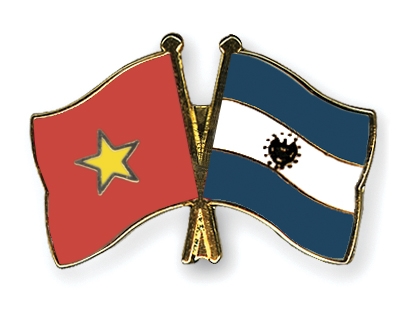 Fahnen Pins Vietnam El-Salvador