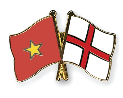 Fahnen Pins Vietnam England