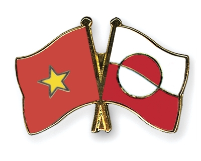 Fahnen Pins Vietnam Grnland