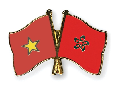 Fahnen Pins Vietnam Hong-Kong