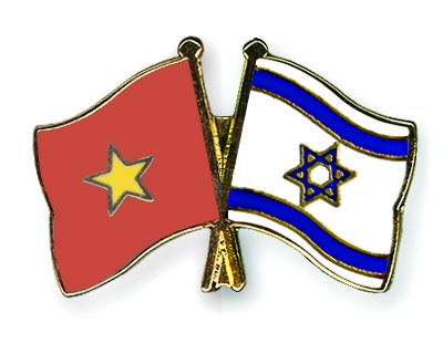 Fahnen Pins Vietnam Israel