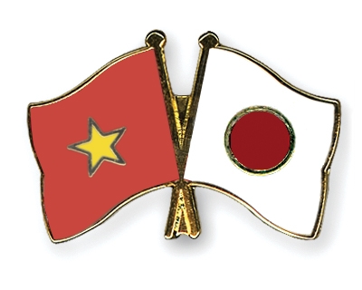 Fahnen Pins Vietnam Japan