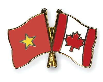 Fahnen Pins Vietnam Kanada