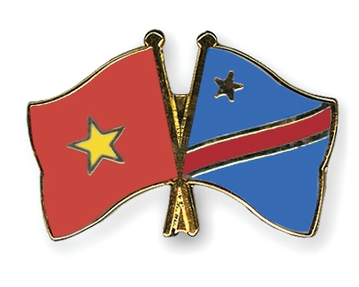 Fahnen Pins Vietnam Kongo-Demokratische-Republik