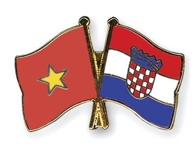 Fahnen Pins Vietnam Kroatien